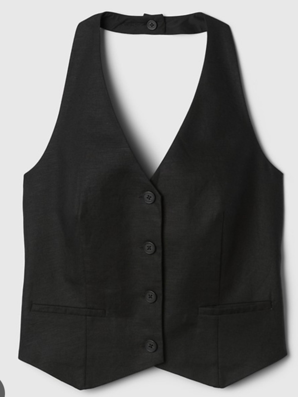 Gap Linen-Cotton Halter Vest